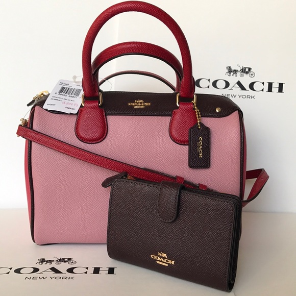 Coach Handbags - 🎀🍒coach Bennett set🍒oxblood/strawberry multi