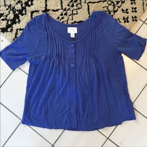 Anthropologie Deletta Blue Top