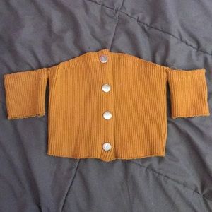 Mustard yellow crop top