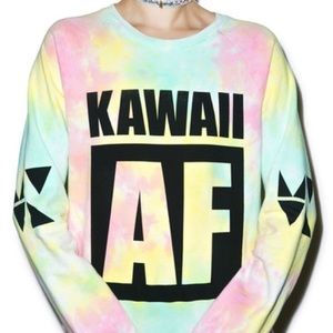 Tie-dye crew neck sweater- S
