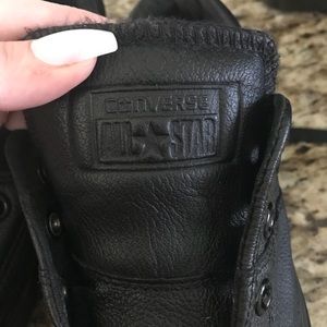Black leather converse