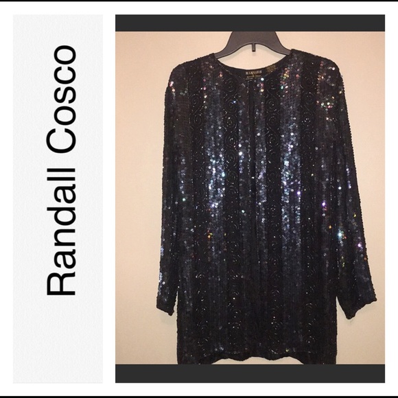 Marquis by Randall Cosco Jackets & Blazers - Vintage Randall Cosco Silk Beaded Jacket