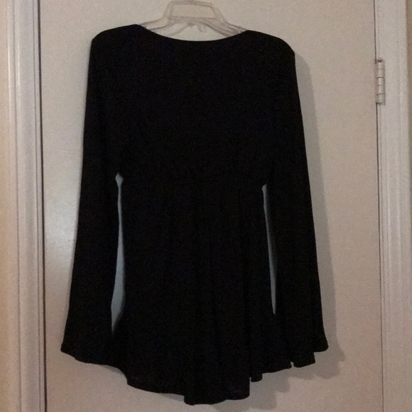Deep-V Black Romper - Picture 1 of 3