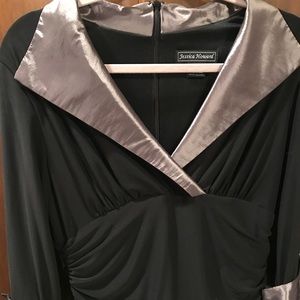 Dress for the holidays and parties. Black + Grey