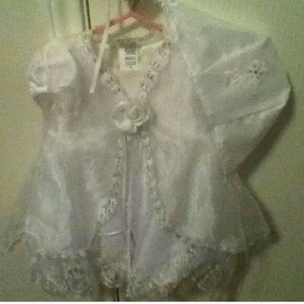 Girls Christening dress with hat