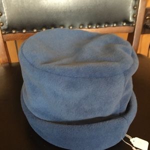 blue fleece hat, NEVER worn