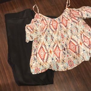 Leather look leggings