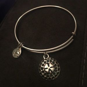 Alex and Ani silver four leaf clover.