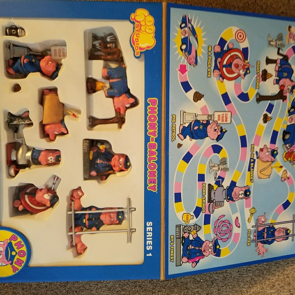 New in box police Novelty Funny Pig Figurines