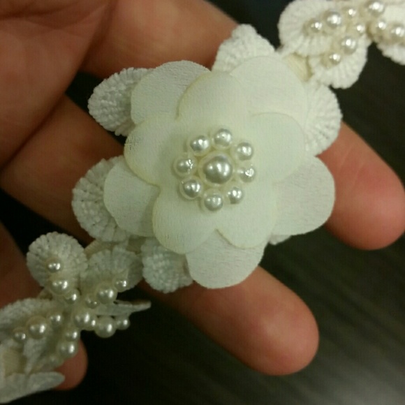 Crochet Lace & Chiffon Headband