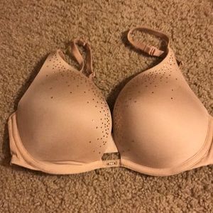 Deep plunge lightly worn sparkle push up