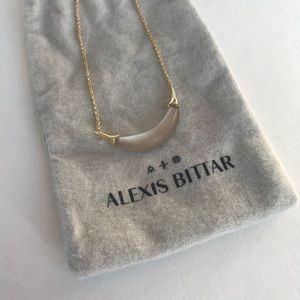 Alexis Bittar Brass and Lucite Necklace