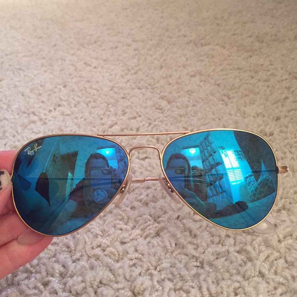 Blue Flash Mirror Ray-Ban Aviators