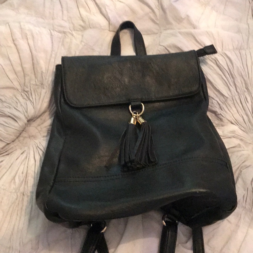 Black Vegan leather Sole Society backpack