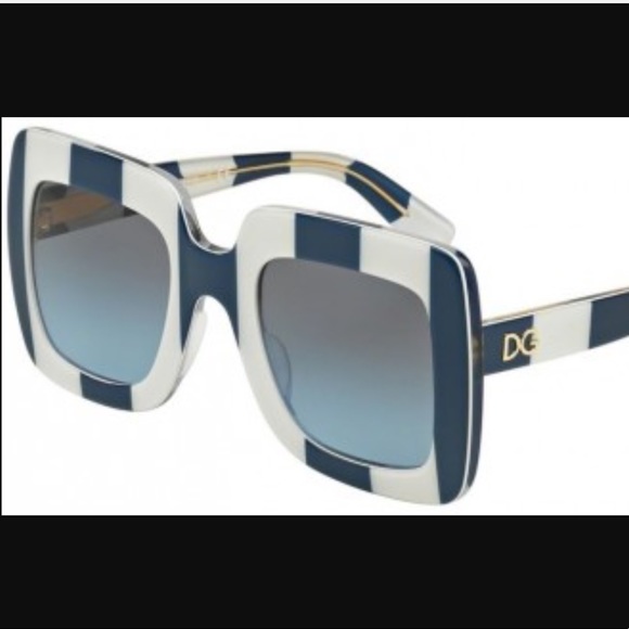 ✨DOLCE AND GABBANA✨ stripped square glasses - Picture 1 of 7