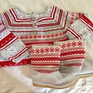 Gymboree Sweater Dress with Matching Boots