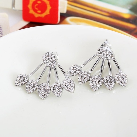 Silver Water Drop Earrings - Picture 2 of 3