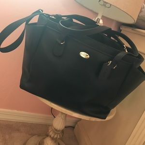 COACH CROSSGRAIN LEATHER BABY DIAPER BAG