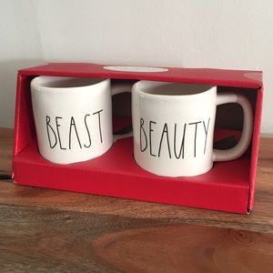 Rae Dunn Beauty & Beast Mug Set