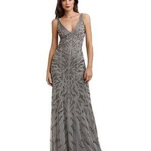 Adrianna Papell Beaded Sleeveless Dress/Gown/Prom