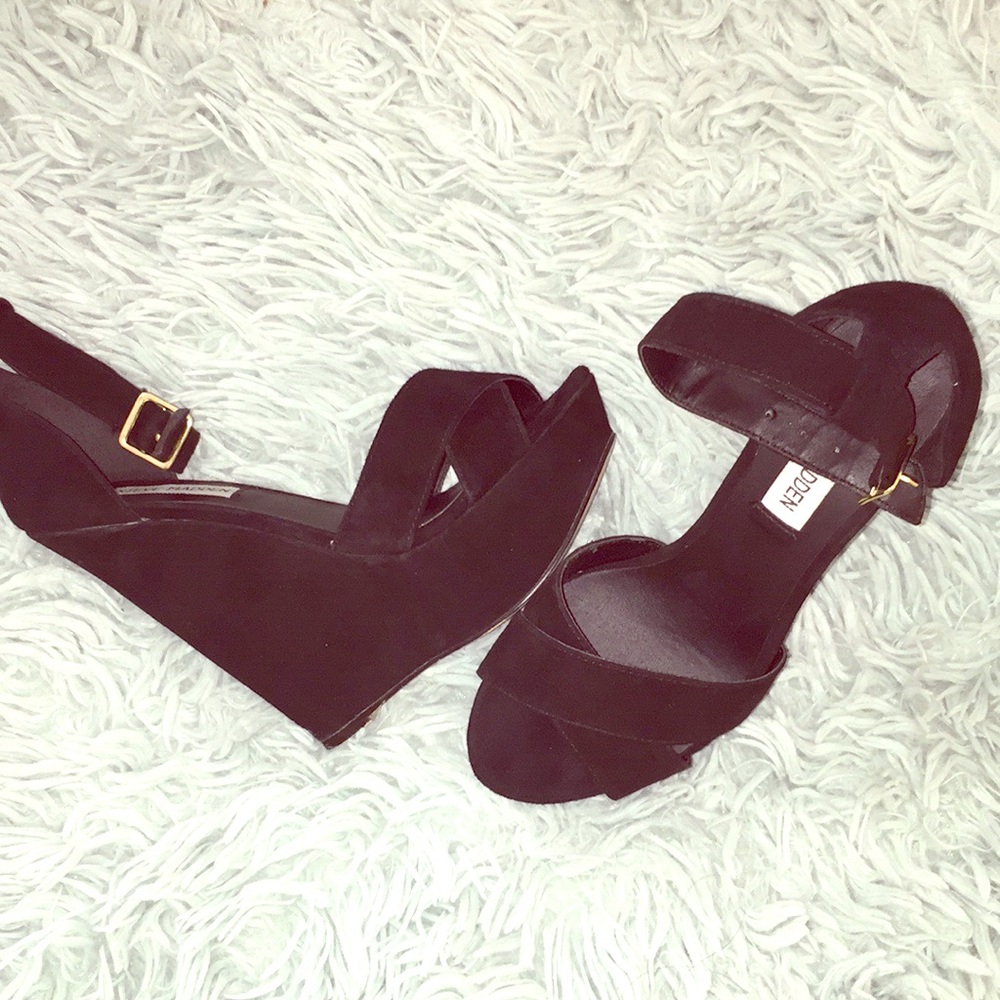 Steve Madden platform wedges with ankle strap