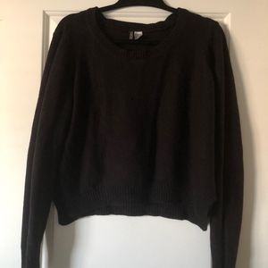 Black Cropped Sweater
