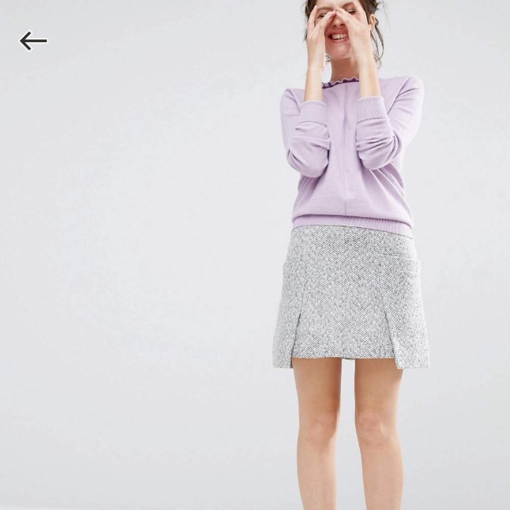 Lilac Ruffle Neck Sweater - Picture 3 of 4