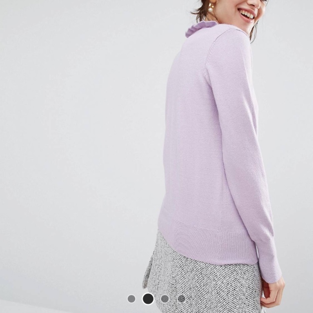 Lilac Ruffle Neck Sweater - Picture 4 of 4