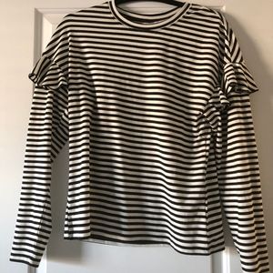 Striped Top with Frills