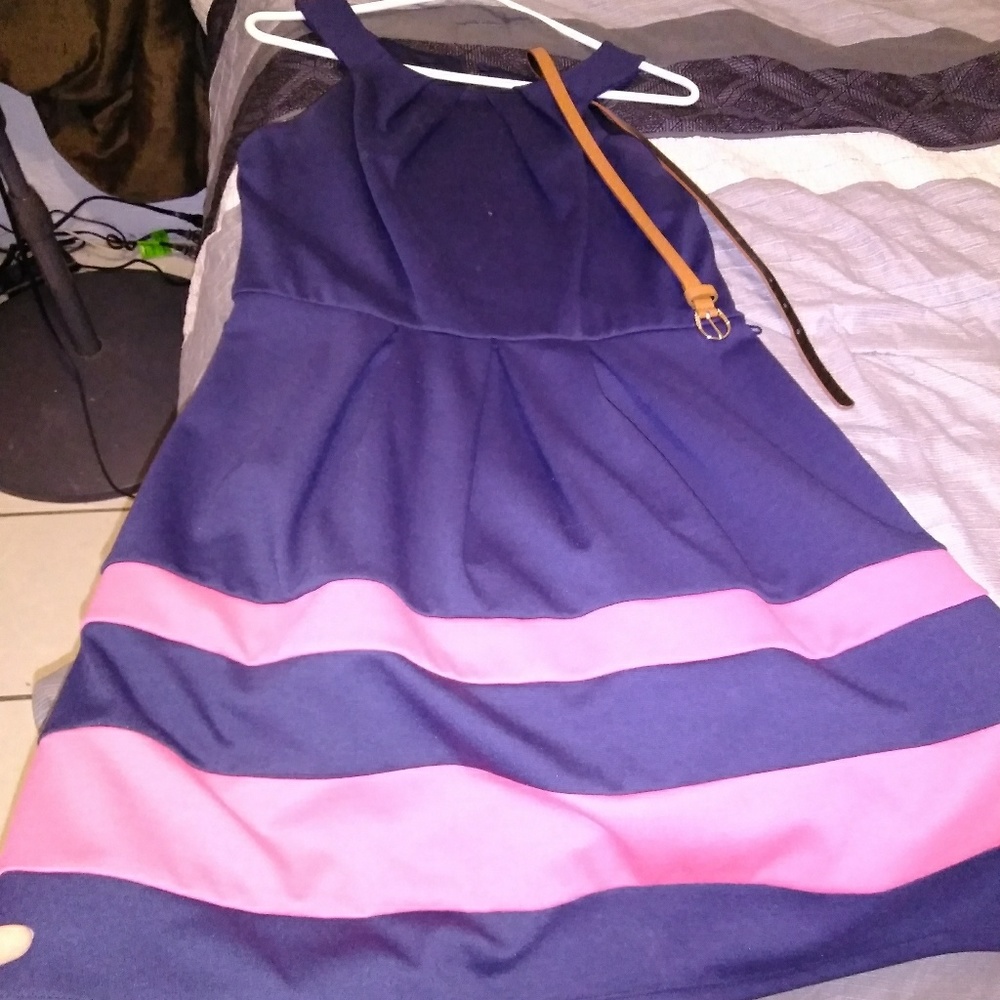 Royal Blue & Pink Dress