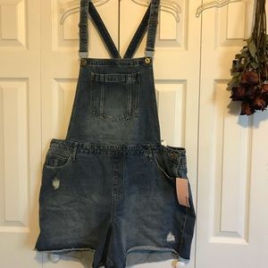 Jean Overall Shorts