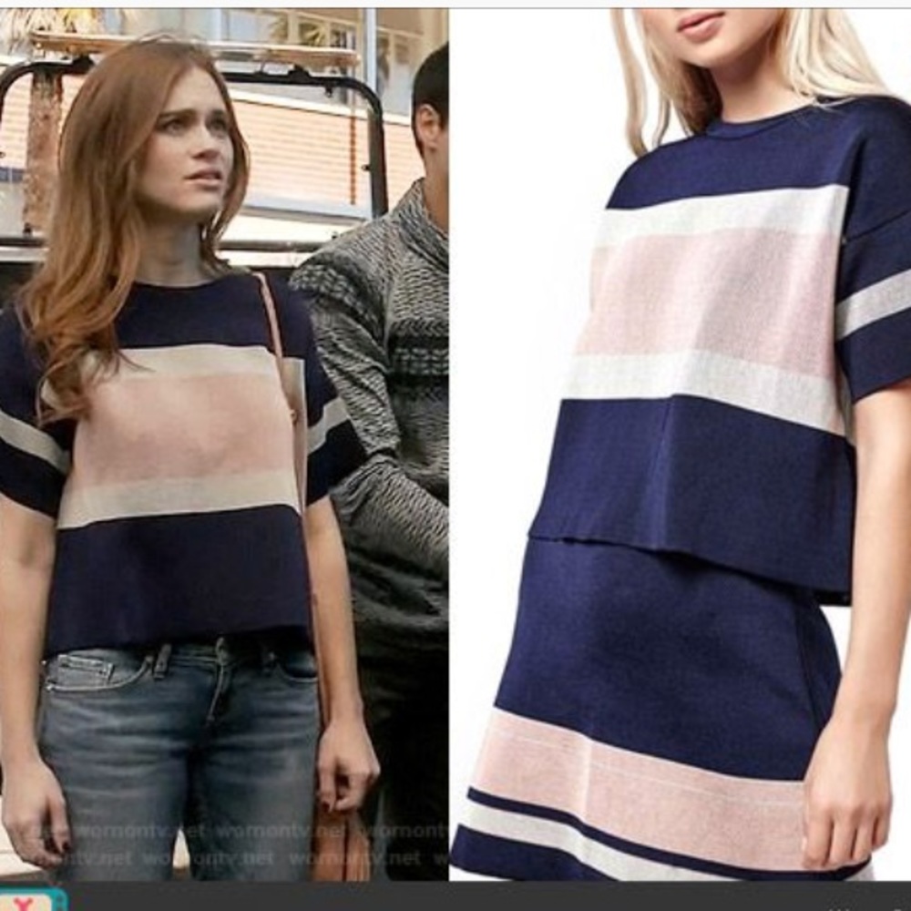 Looking for lydia martin Topshop Modern stripe top