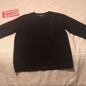 Supreme reverse terry L/S Top Blk