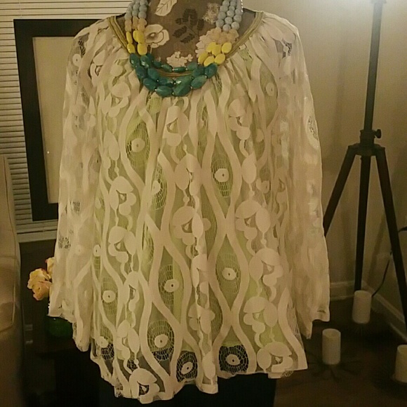Lane Bryant Tops - Bell Sleeve Lace Shirt Sz 18/20