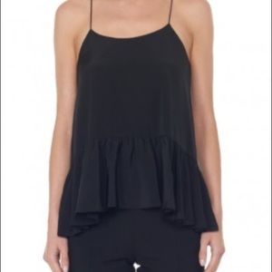 Tibi Silk Ruffle Cami