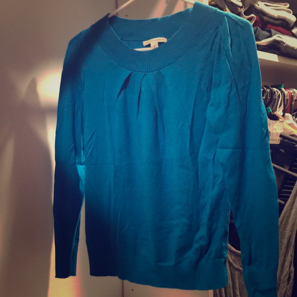 BR blue sweater