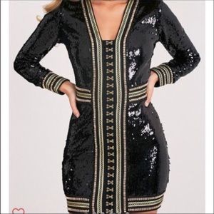 Missguided premium sequin dress size 2