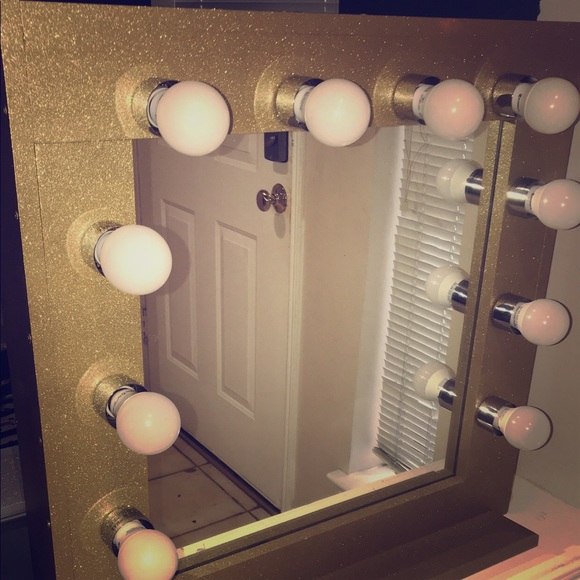24kt Glitter Gold Vanity Mirror