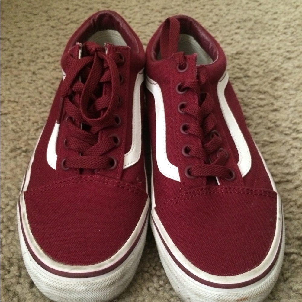 Burgundy maroon old skool 6.5 women's barely worn