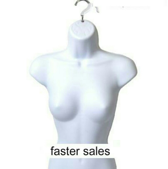 Two pieces Mannequin Female White Torso - Picture 2 of 3