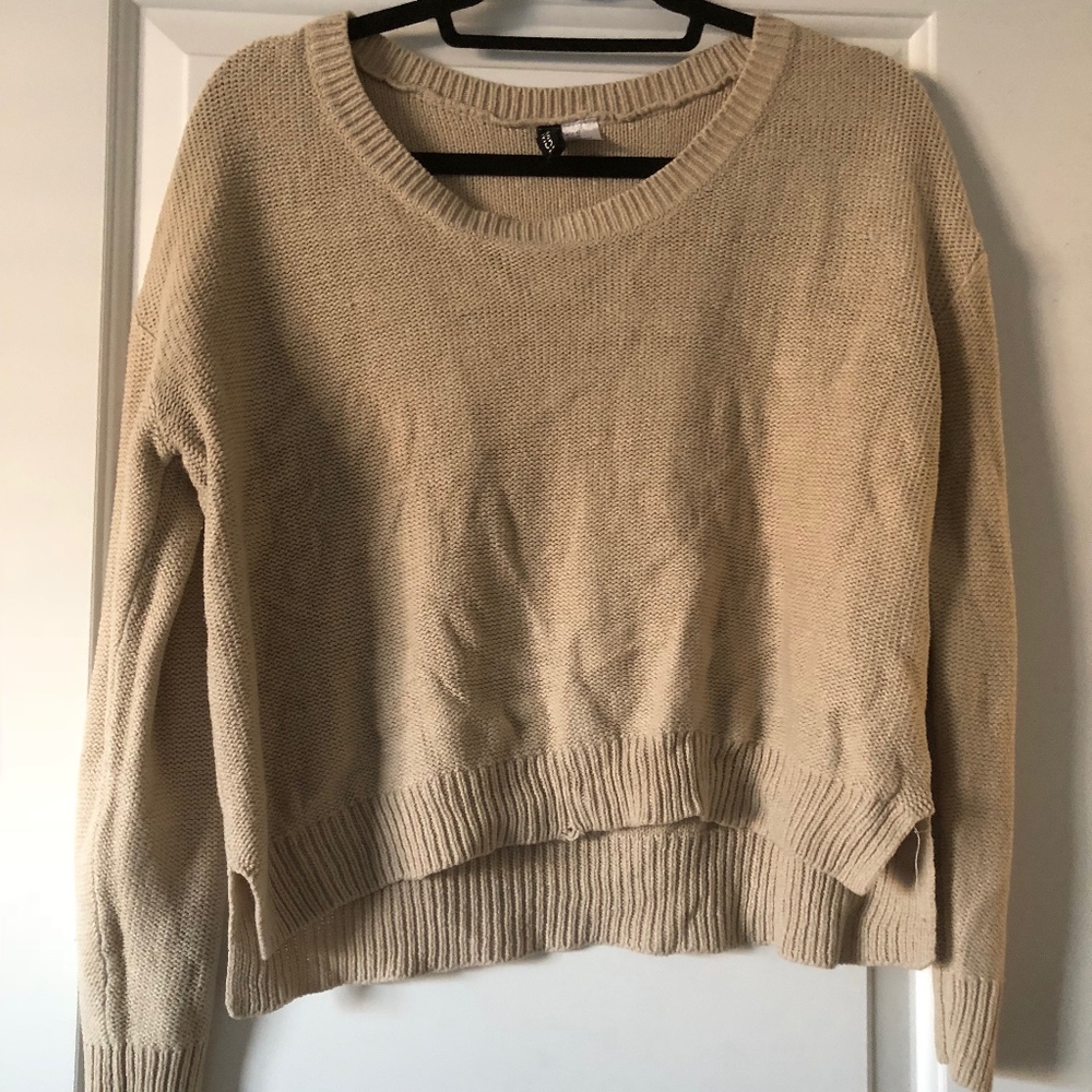 Cropped Tan Sweater