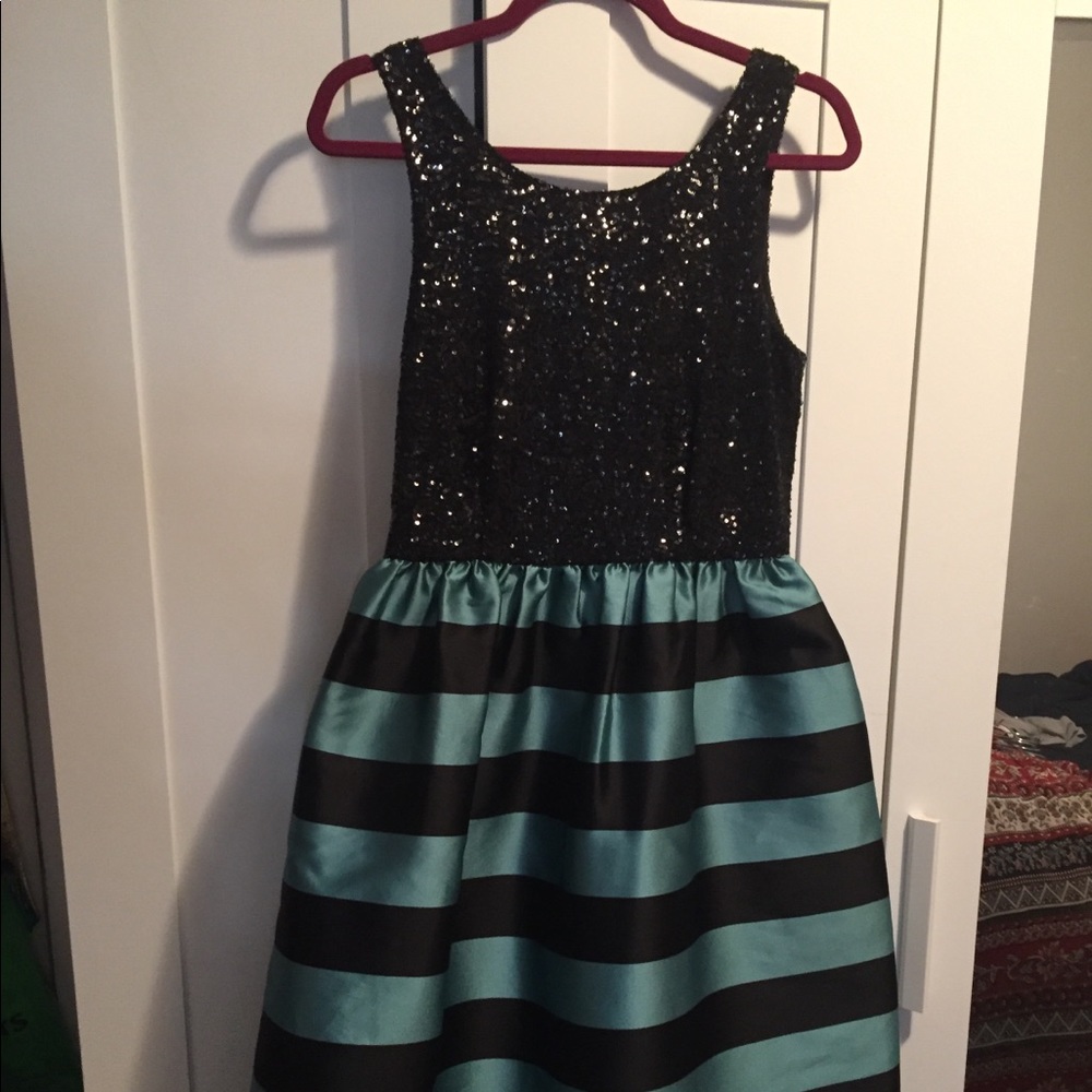 Anthropologie sequin striped dress