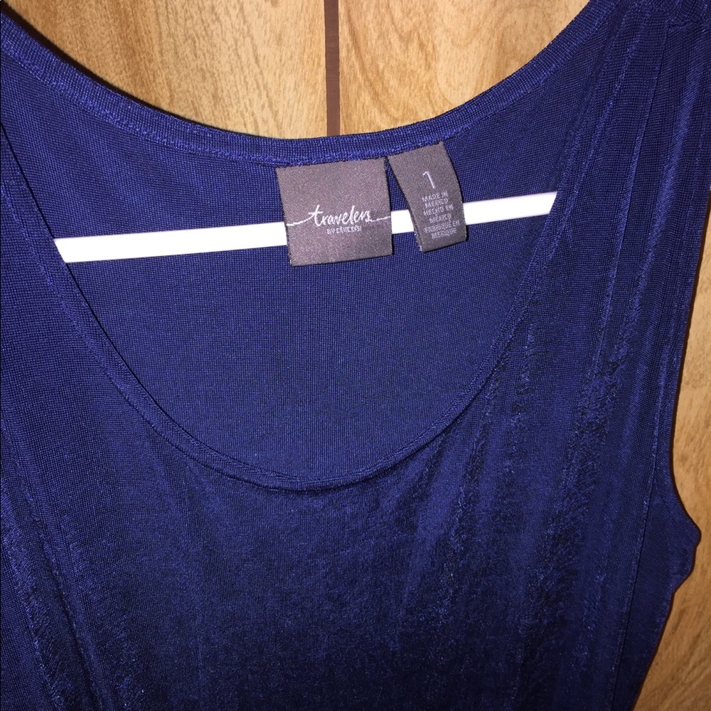 Navy Blue Sleeveless Travelers Dress Size 1