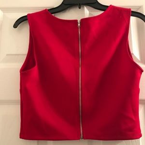 Red crop top