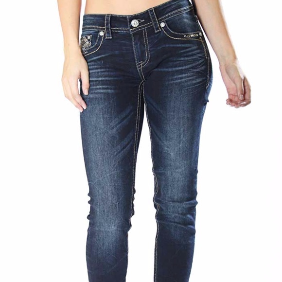 GRACE IN LA MID RISE EASY SKINNY STRETCH JEANS - Picture 3 of 8