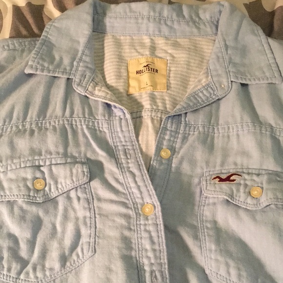 Hollister Collared Button Down Long Sleeve Shirt - Picture 1 of 2