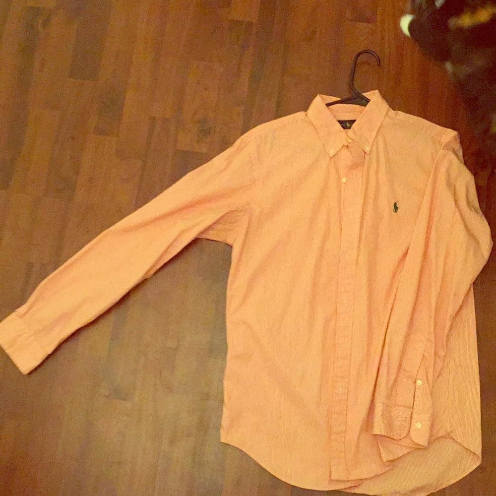 Polo Ralph Lauren orange striped button up