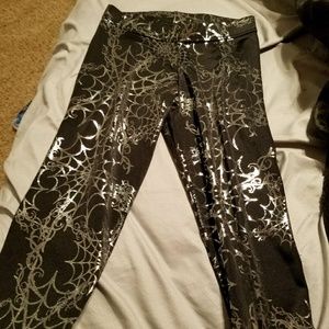 Black Milk wicked web silver leggings