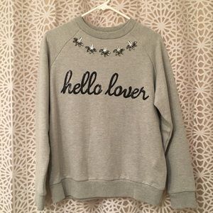 NWOT Lovers + Friends gray sweater