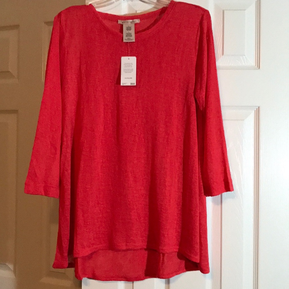 NWT Philosophy blouse, size Large, melon color